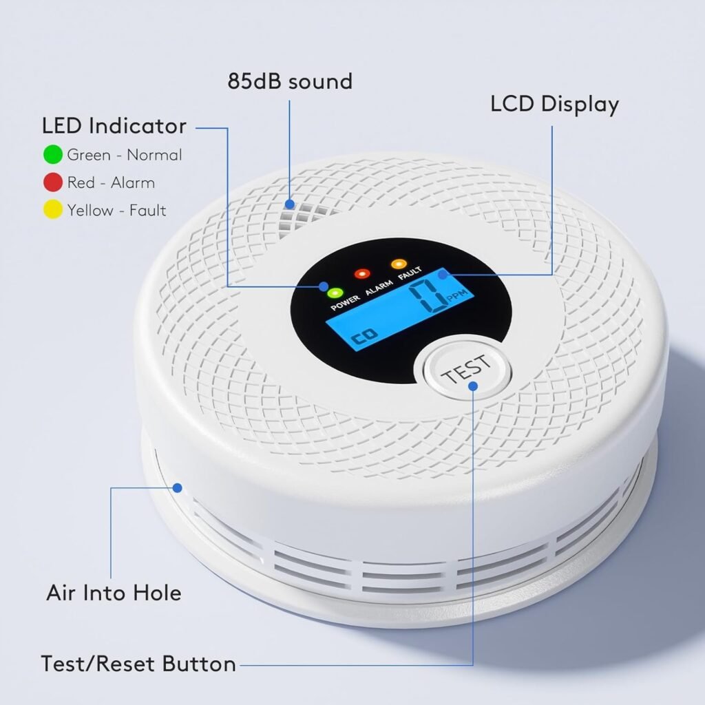 3-Pack Wi-Fi Smoke Detector Carbon Monoxide Detector Combo with App Notifications, Test/Silence Button, Smart Smoke Detector CO Alarm for Any Home, Real-Time Alert 3-Pack Wi-Fi Smoke Detector Carbon Monoxide Detector Combo with App Notifications, Test/Silence Button, Smart Smoke Detector CO Alarm for Any Home, Real-Time Alert