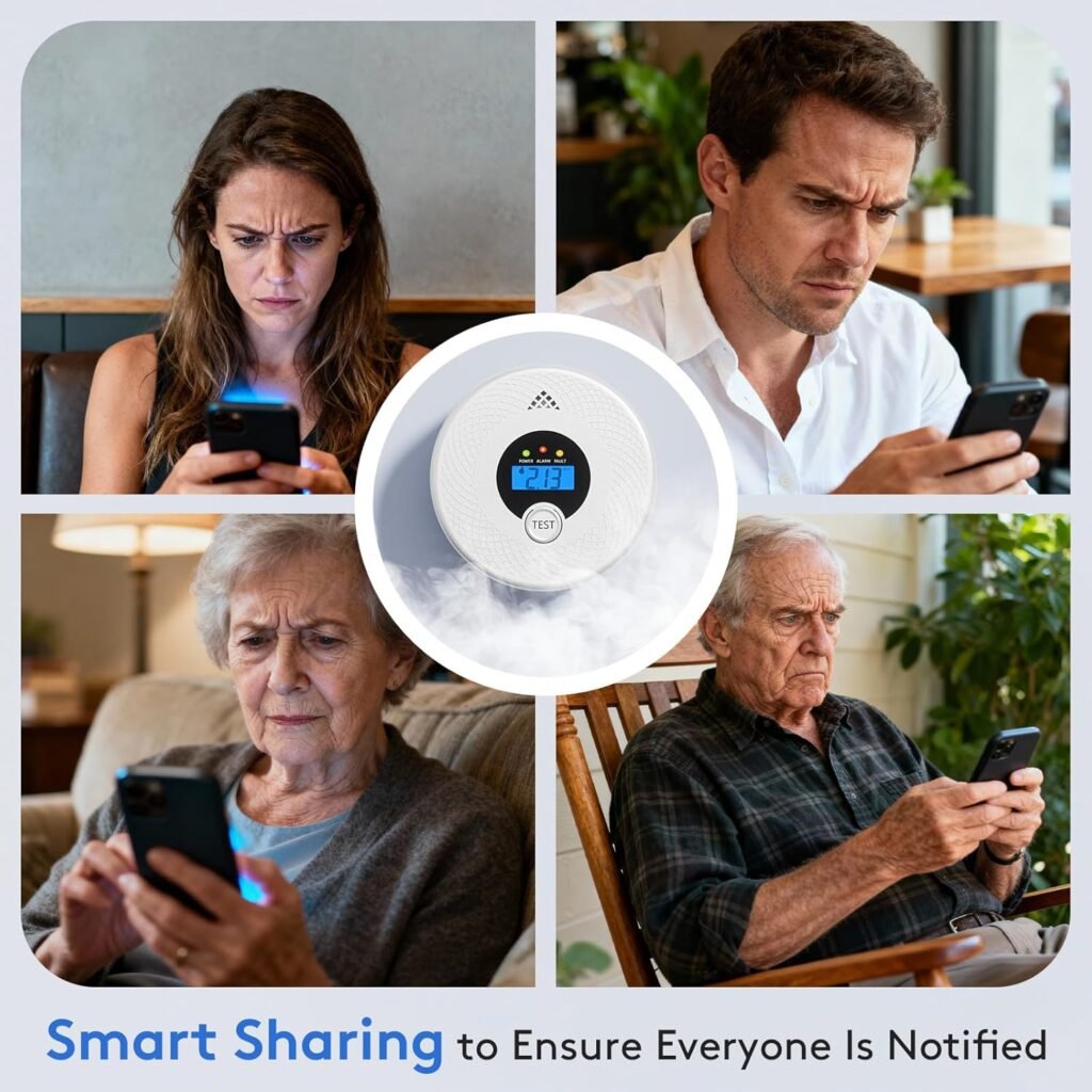 3-Pack Wi-Fi Smoke Detector Carbon Monoxide Detector Combo with App Notifications, Test/Silence Button, Smart Smoke Detector CO Alarm for Any Home, Real-Time Alert 3-Pack Wi-Fi Smoke Detector Carbon Monoxide Detector Combo with App Notifications, Test/Silence Button, Smart Smoke Detector CO Alarm for Any Home, Real-Time Alert