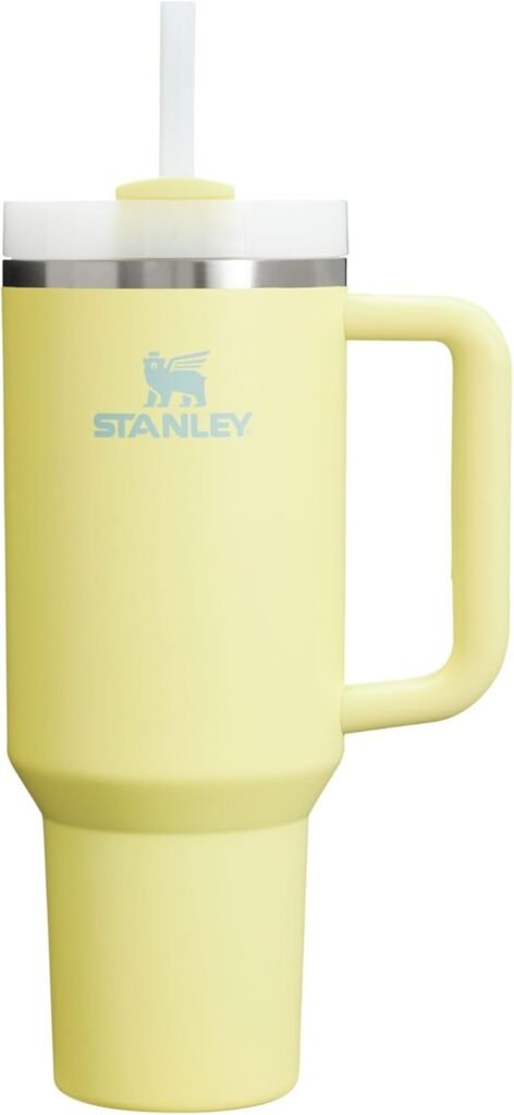 STANLEY Quencher H2.0 Tumbler with Handle and Straw 40 oz | Flowstate 3-Position Lid | Cup Holder Compatible for Travel | Insulated Stainless Steel Cup | BPA-Free | Pomelo