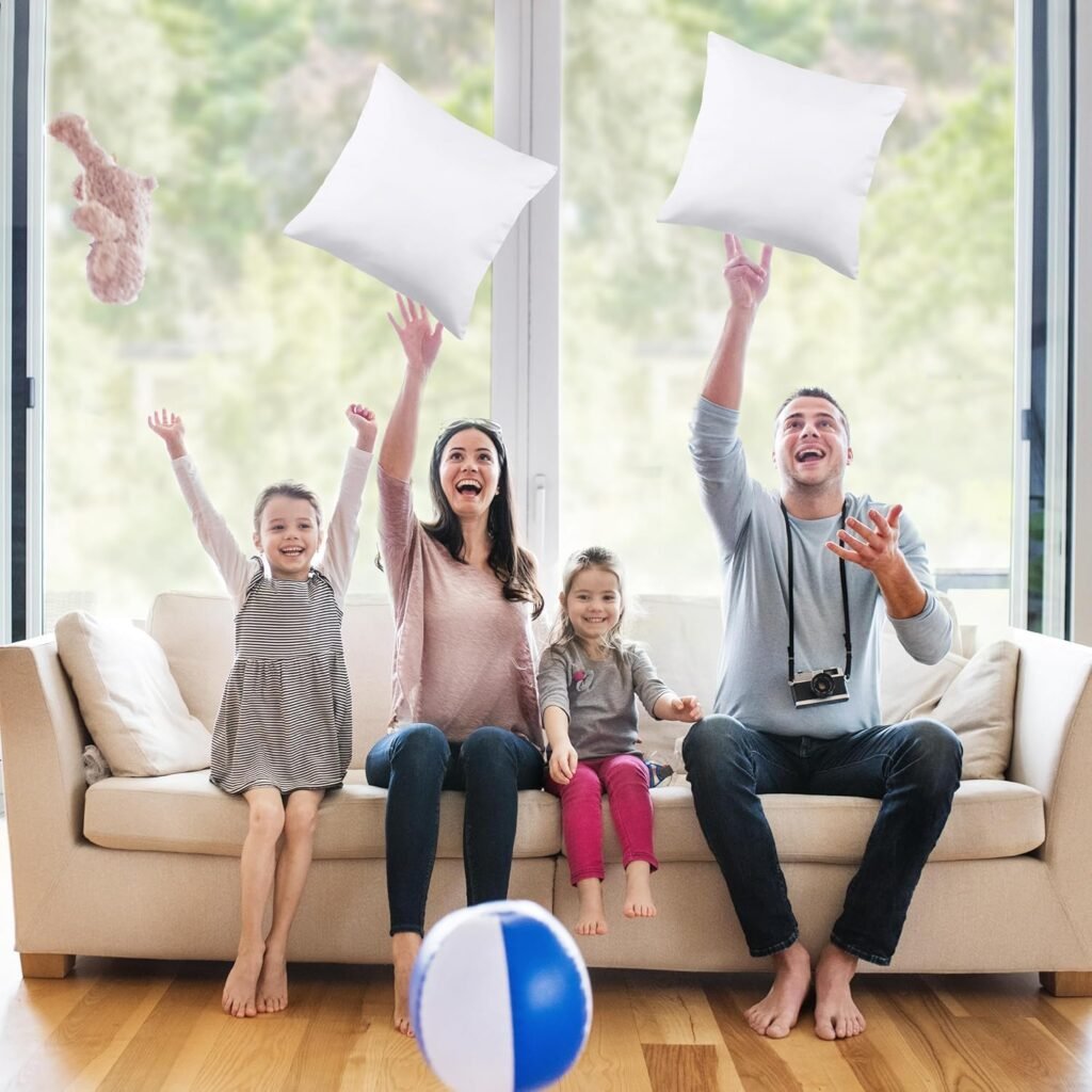 Utopia Bedding 18x18 Pillow Inserts, Set of 2, White – Indoor Decorative Throw Pillows for Bed, Sofa  Couch – Soft, Supportive  Fluffy Cushion Inserts